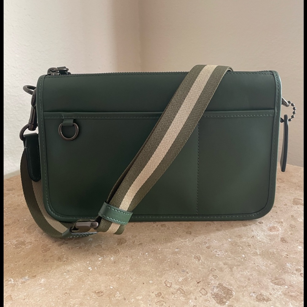 Coach Heritage Leather Crossbody Bag & Bag Charm - Picture 5 of 15